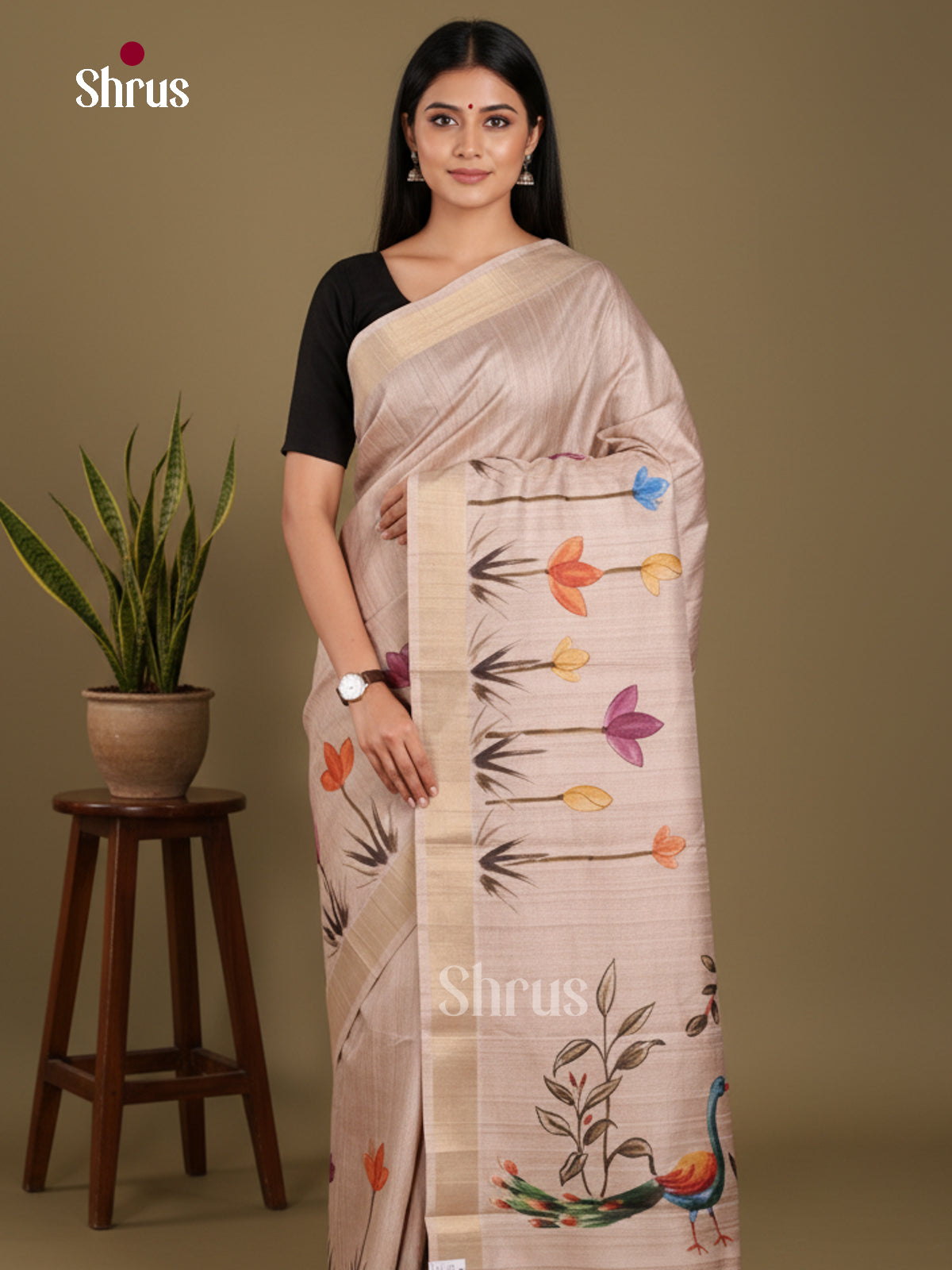 DJS11028 - Semi Gicha Saree