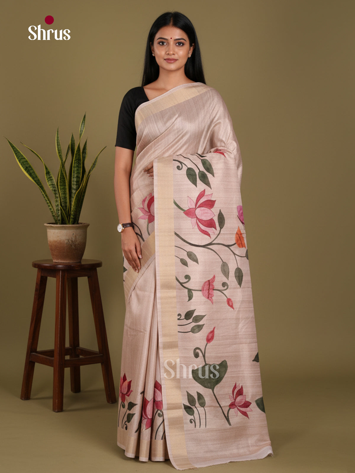 DJS11030 - Semi Gicha Saree