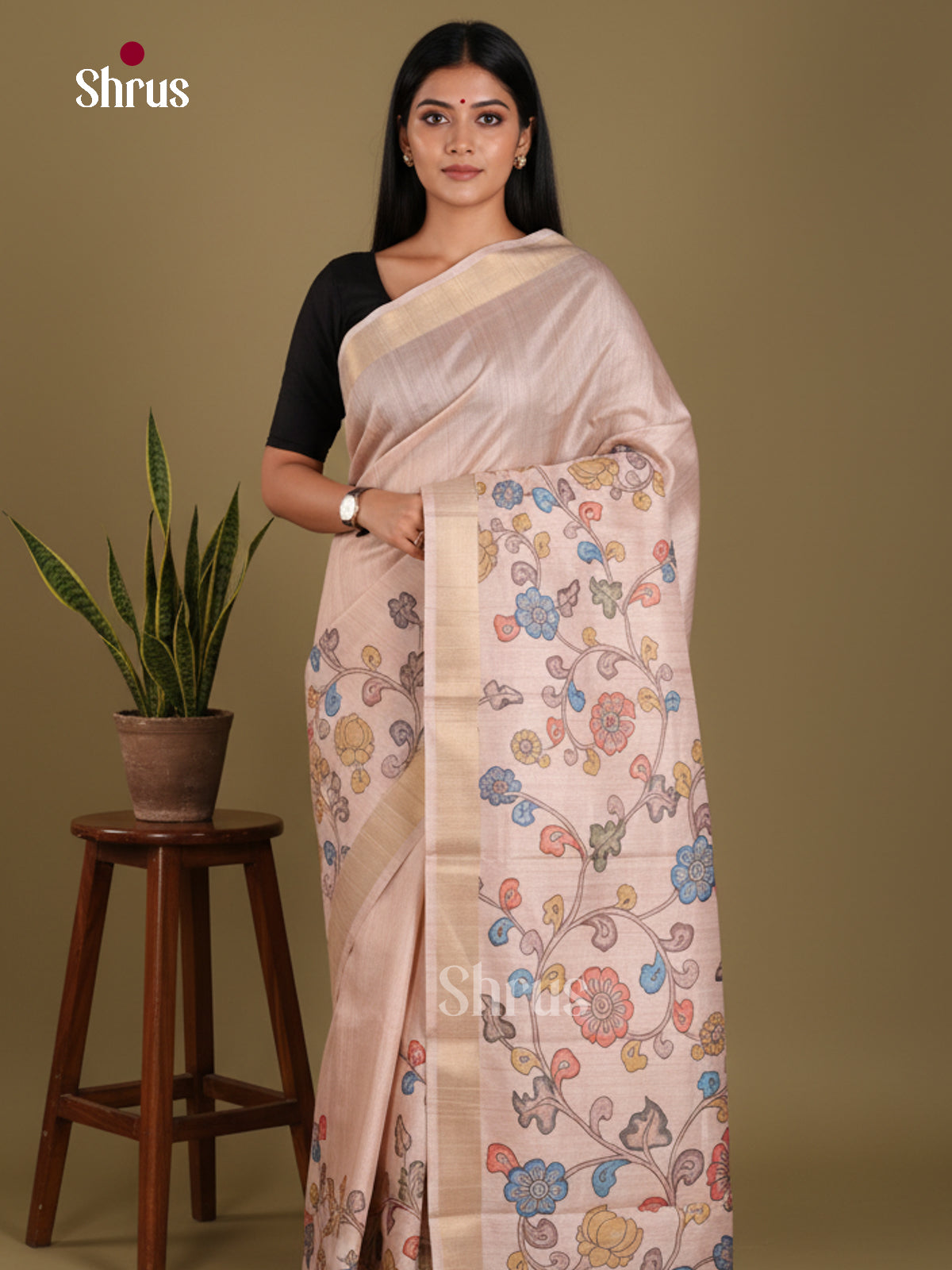 DJS11035 - Semi Gicha Saree