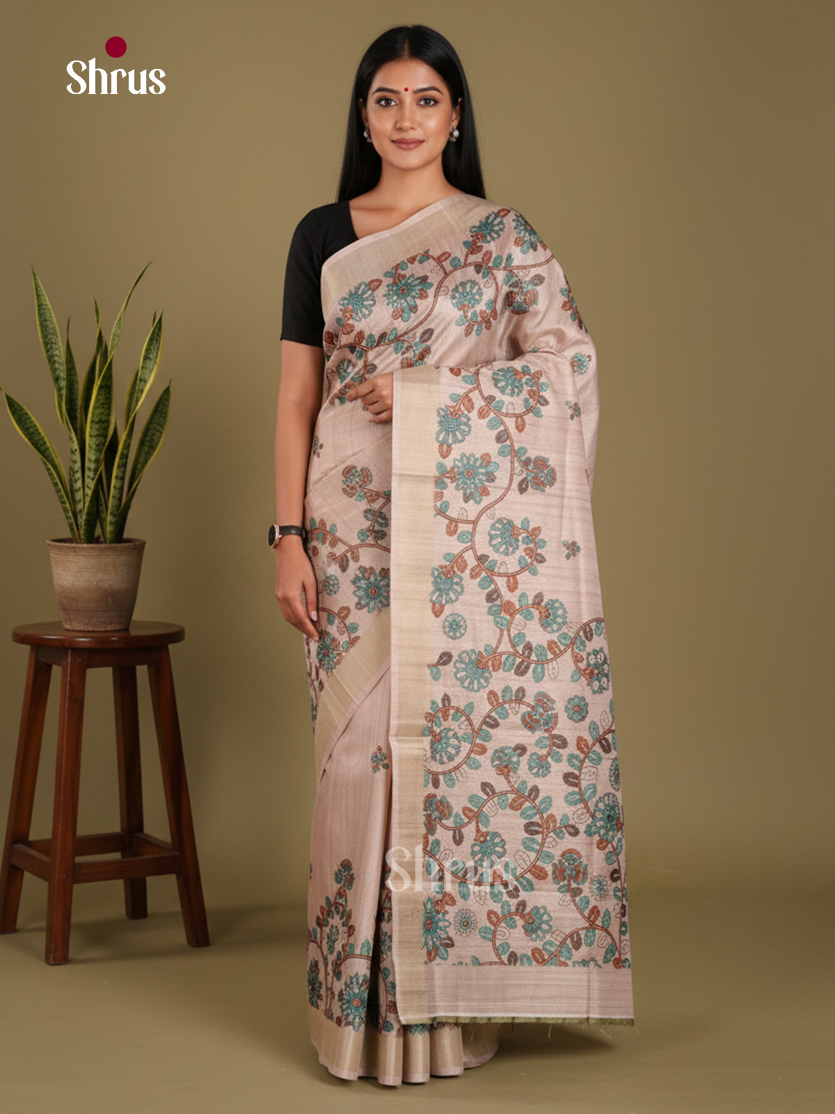 DJS11036 - Semi Gicha Saree