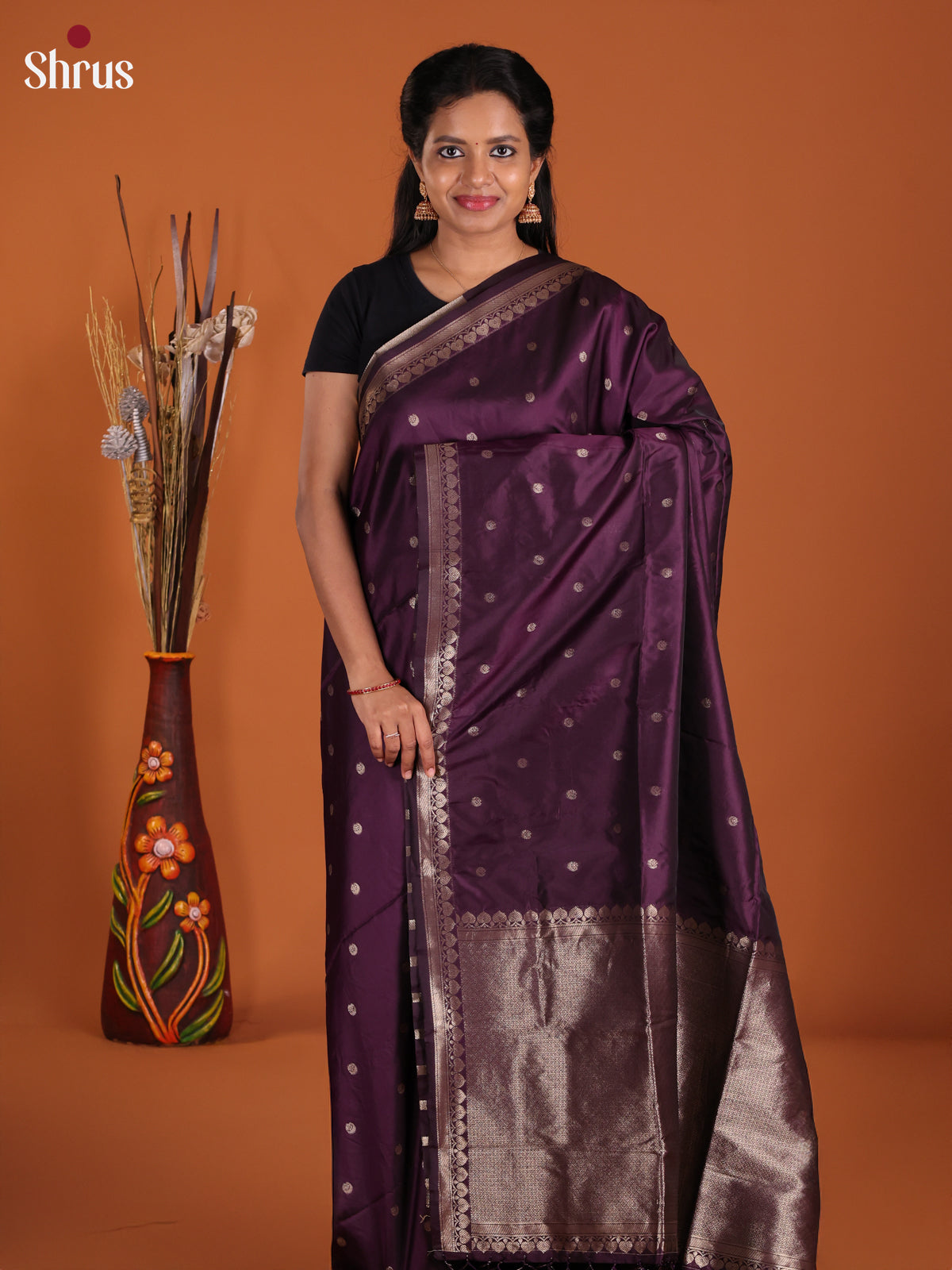 Violet - Semi Softsilk Saree