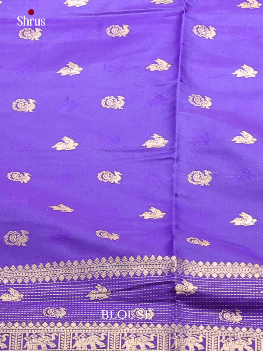 Purple - Semi Softsilk Saree