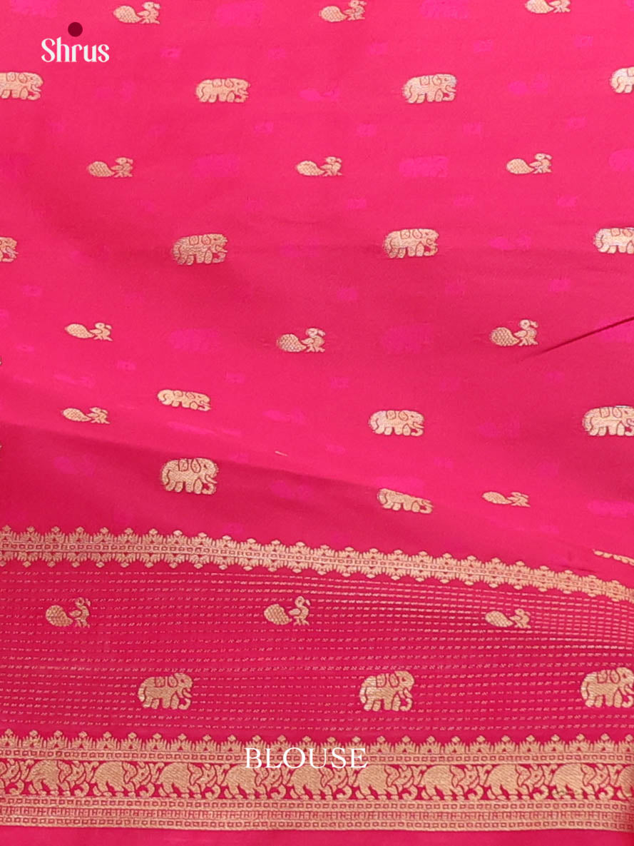 Pink - Semi Softsilk Saree