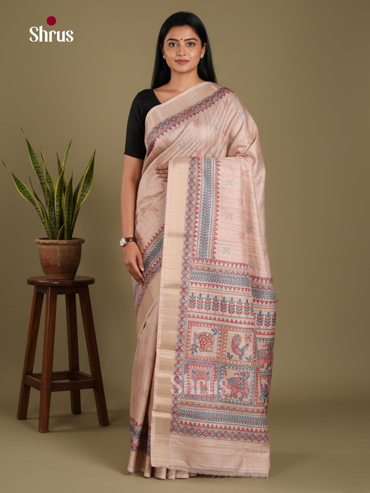 DJS13195 - Semi Gicha Saree