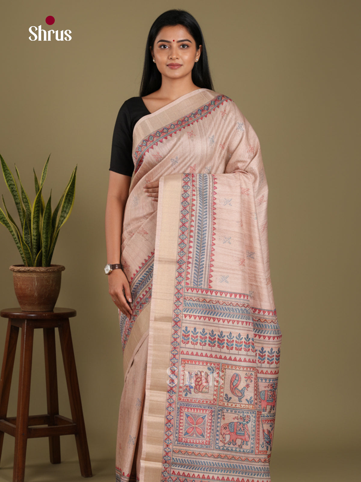 DJS13195 - Semi Gicha Saree