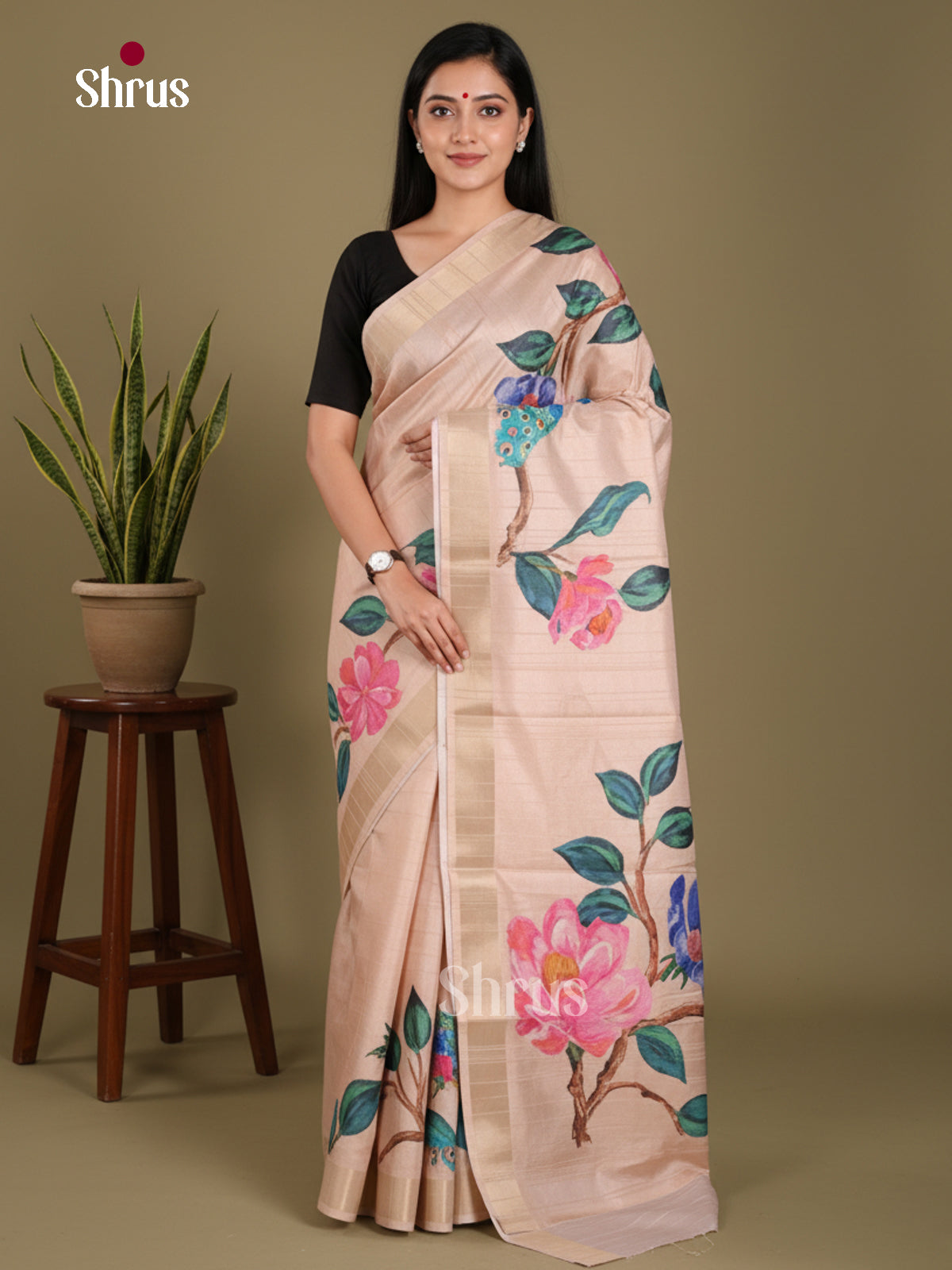 DJS13196 - Semi Gicha Saree