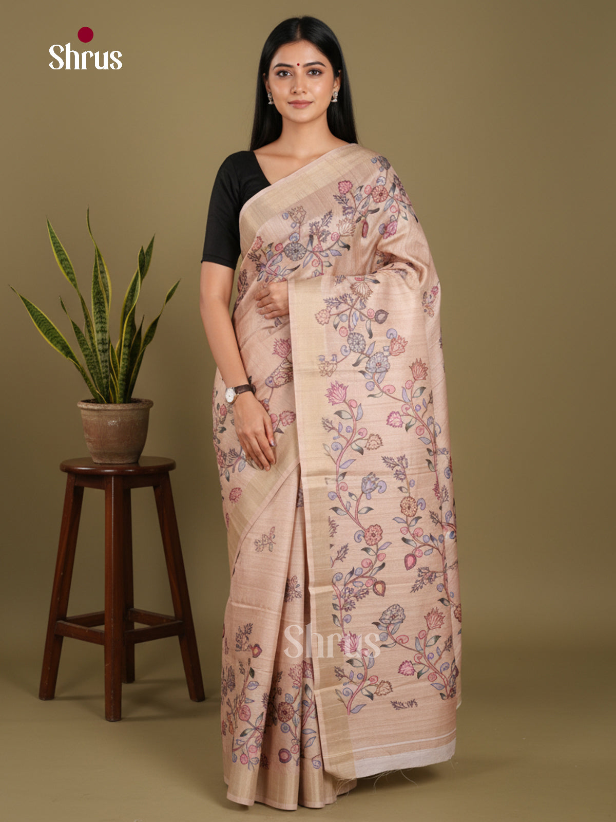 DJS13199 - Semi Gicha Saree