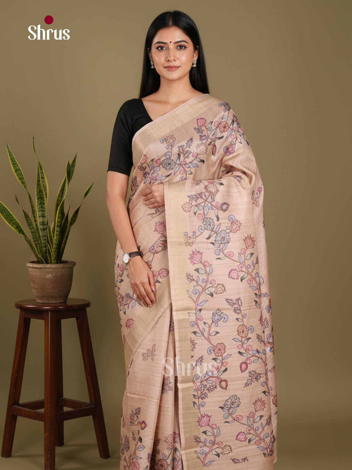 DJS13199 - Semi Gicha Saree