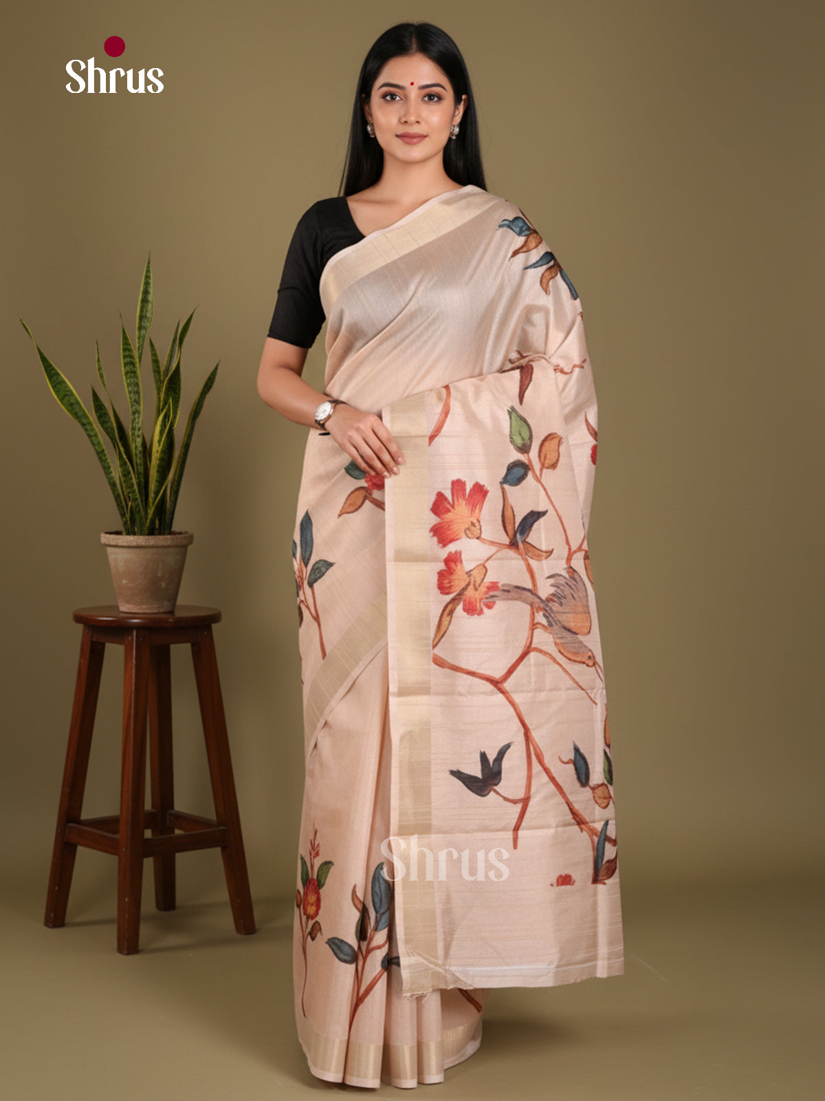 DJS13205 - Semi Gicha Saree