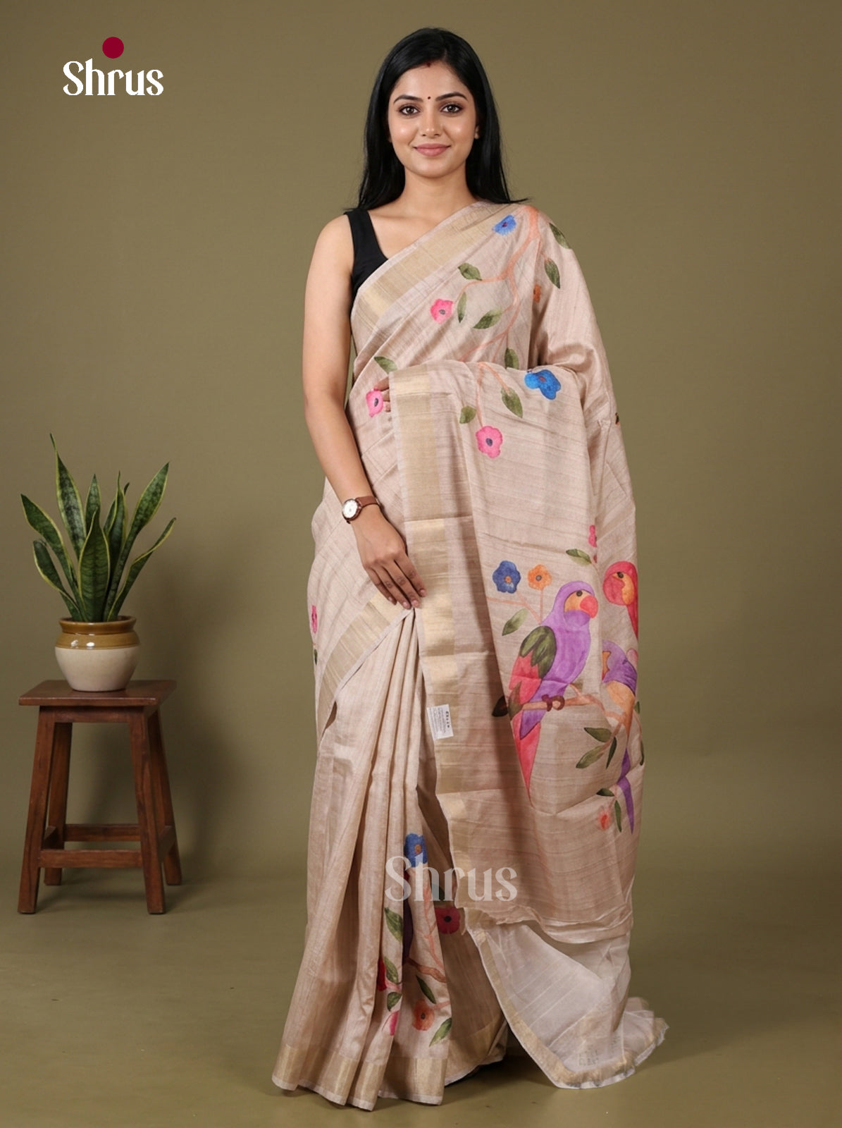 DJS13207 - Semi Gicha Saree