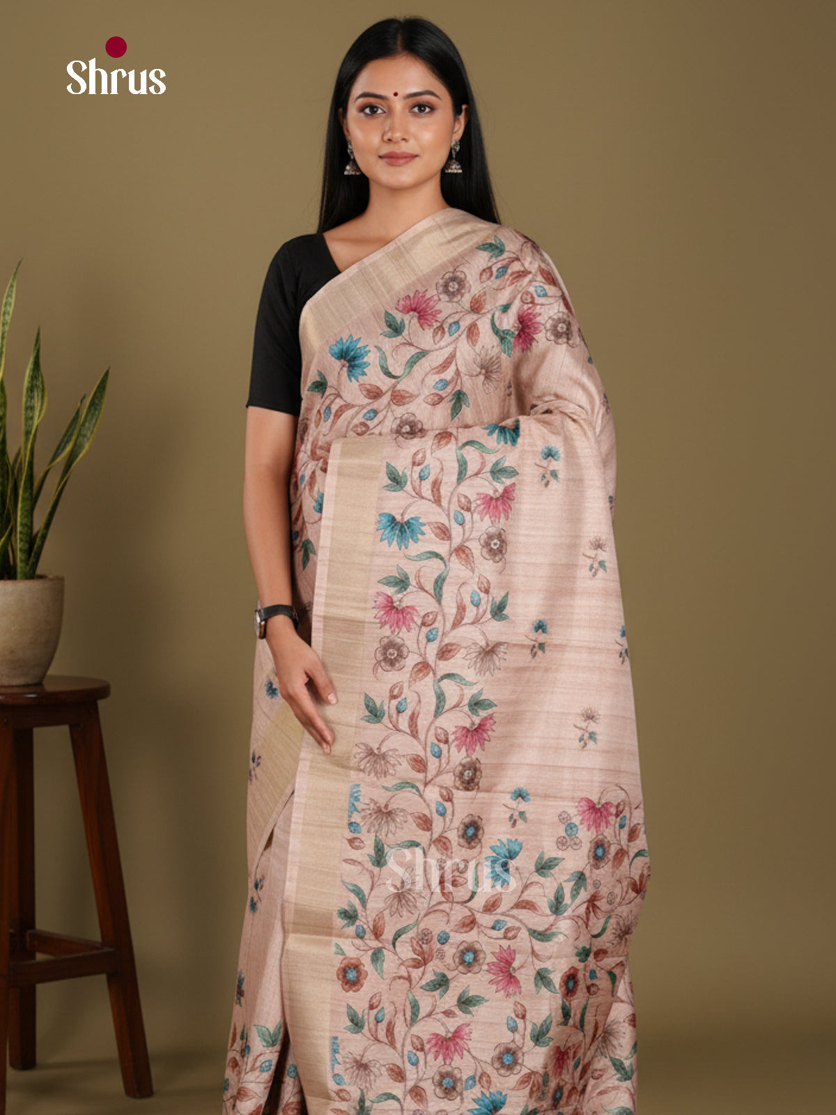 DJS13210 - Semi Gicha Saree