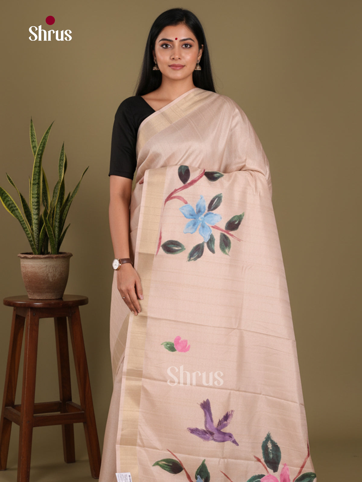 DJS13212 - Semi Gicha Saree