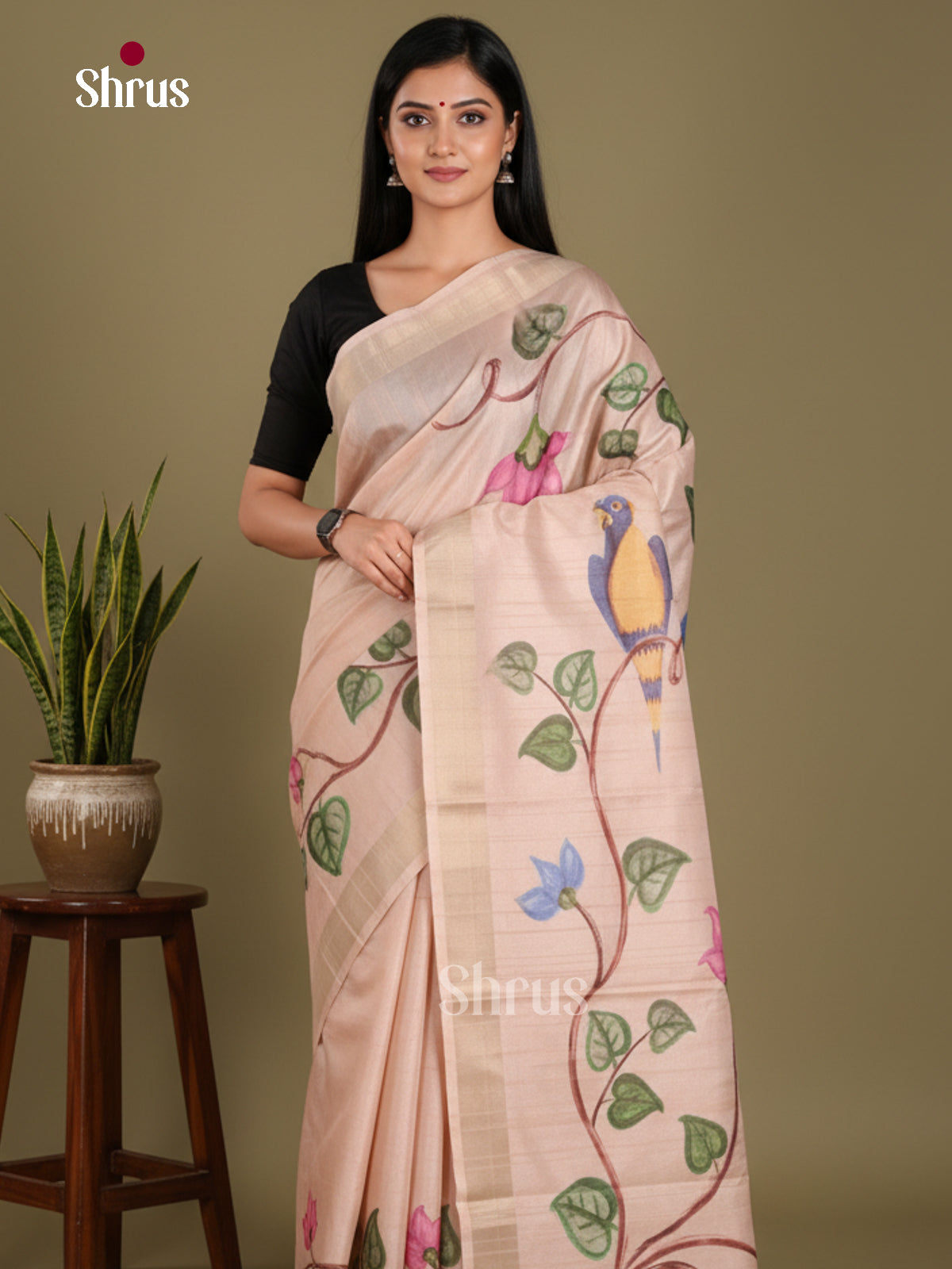DJS13215 - Semi Gicha Saree