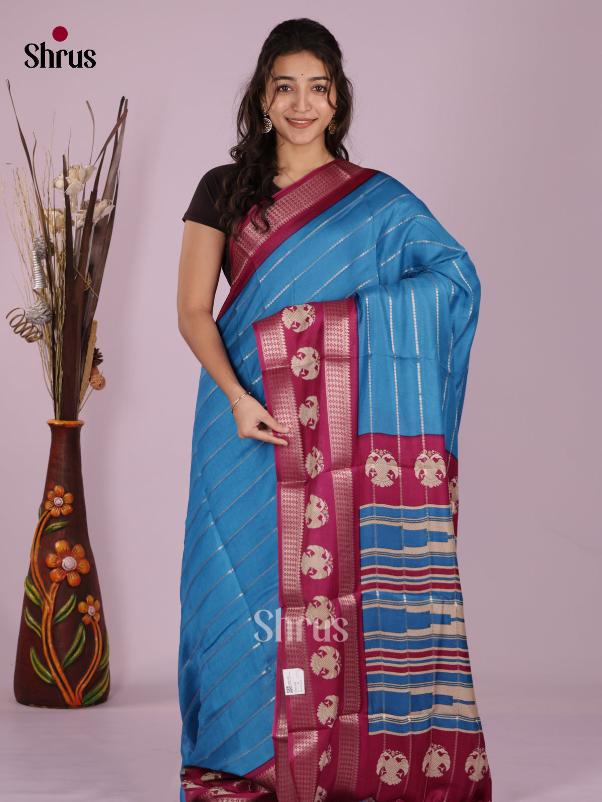 DJS13221 - Semi Mysoresilk Saree - Shop on Shrus.com