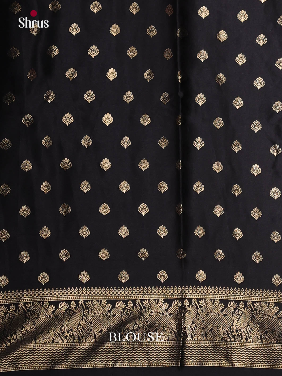 Cream & Black - Semi Modal Saree