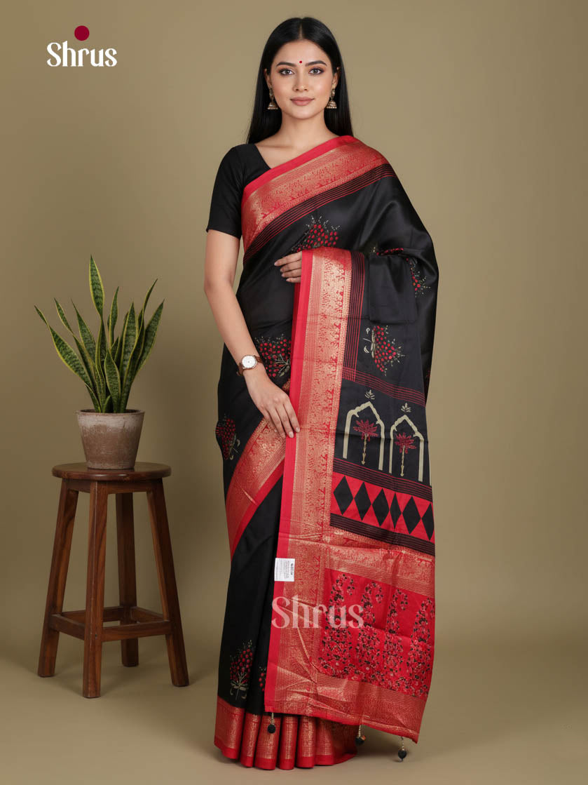Black & Red- Semi Modal Saree