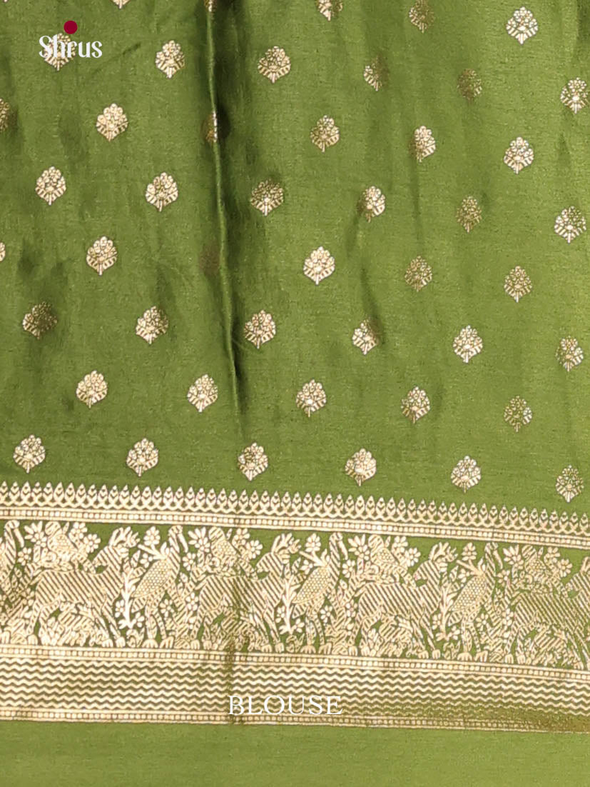 Blue & Green - Semi Modal Saree