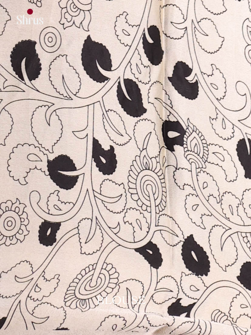 Black & Cream - Semi Modal Saree