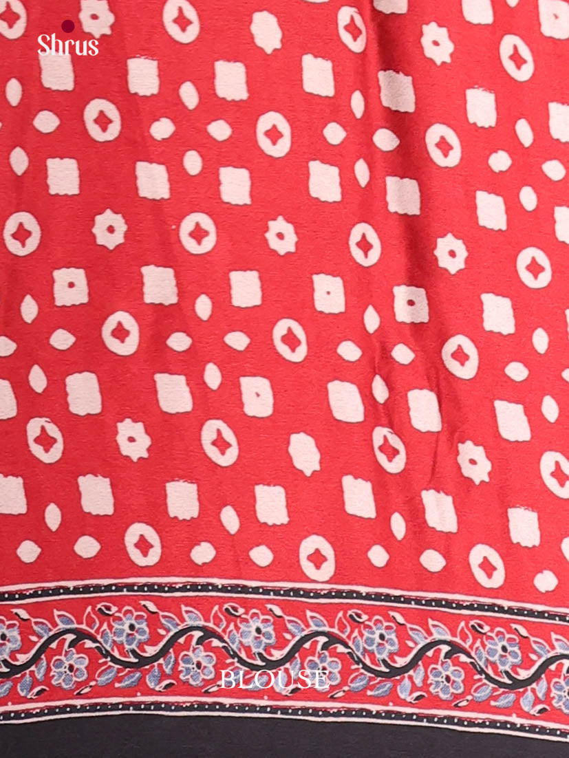 Black & Red - Semi Modal Saree