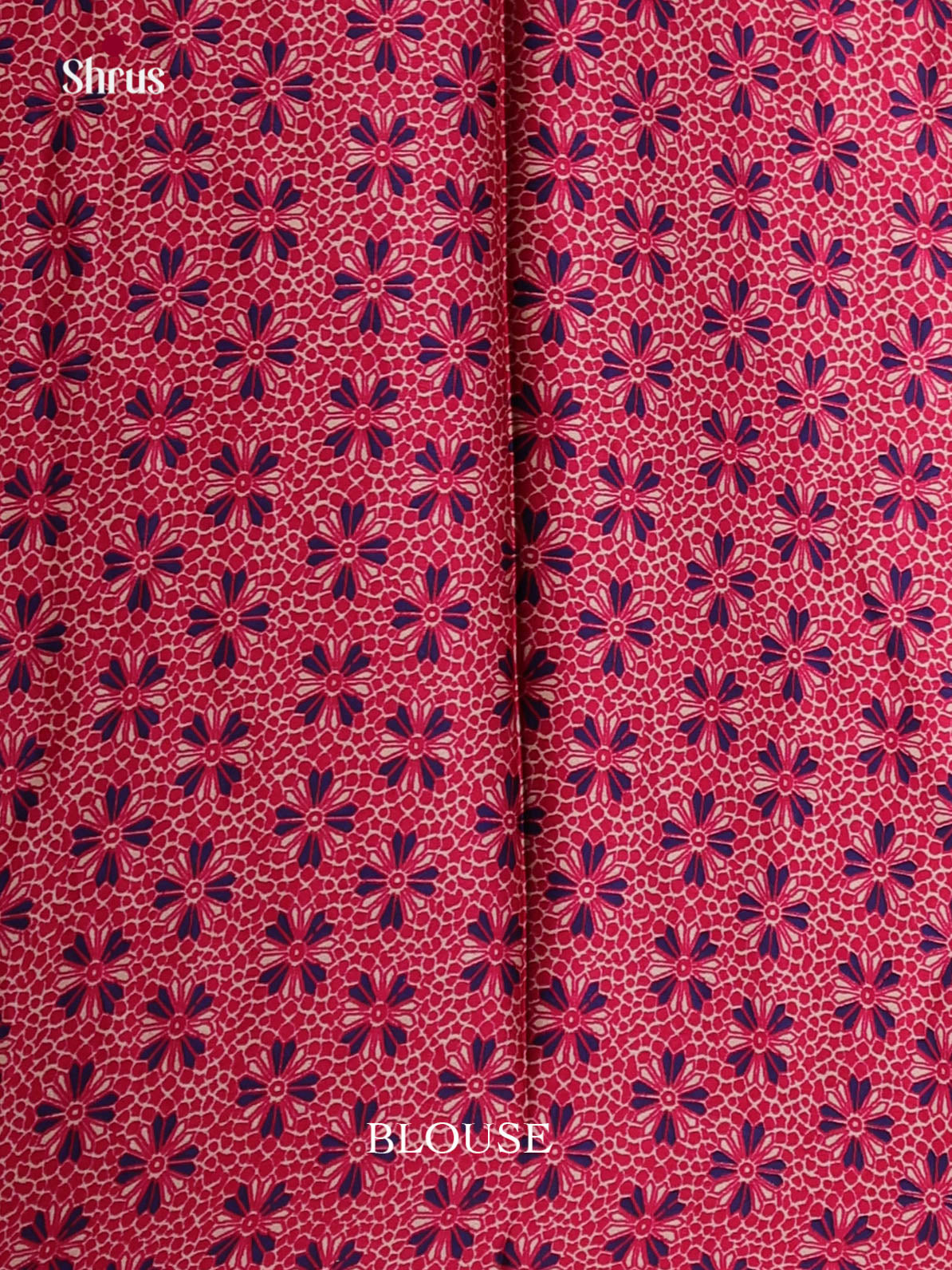 Blue & Red- Semi Modal Saree