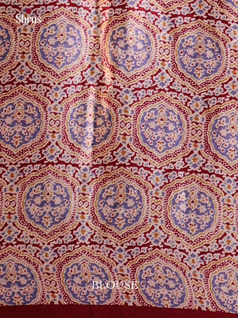 Maroon - Semi Modal Saree