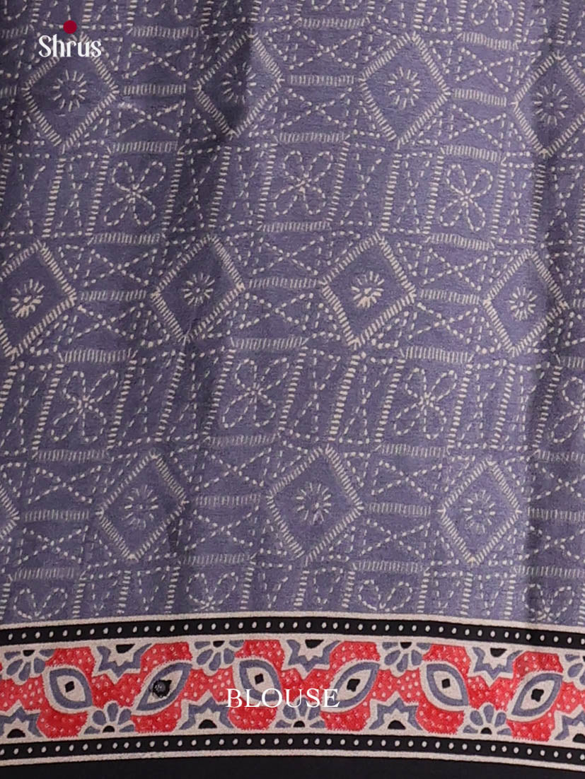 Black & Grey - Semi Modal Saree