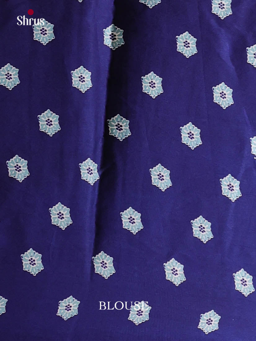 Light Blue & Blue - Semi Modal Saree