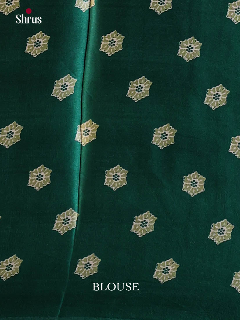 Pista Green & Green - Semi Modal Saree