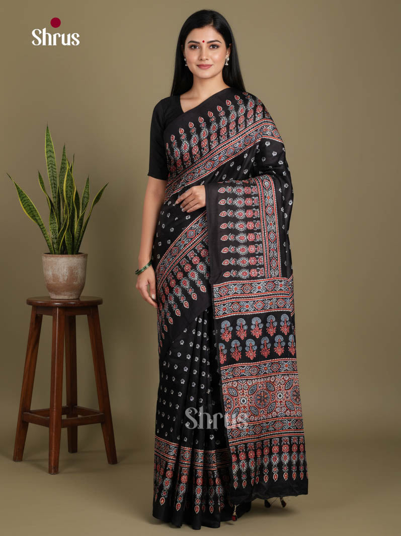 Black - Semi Modal Saree