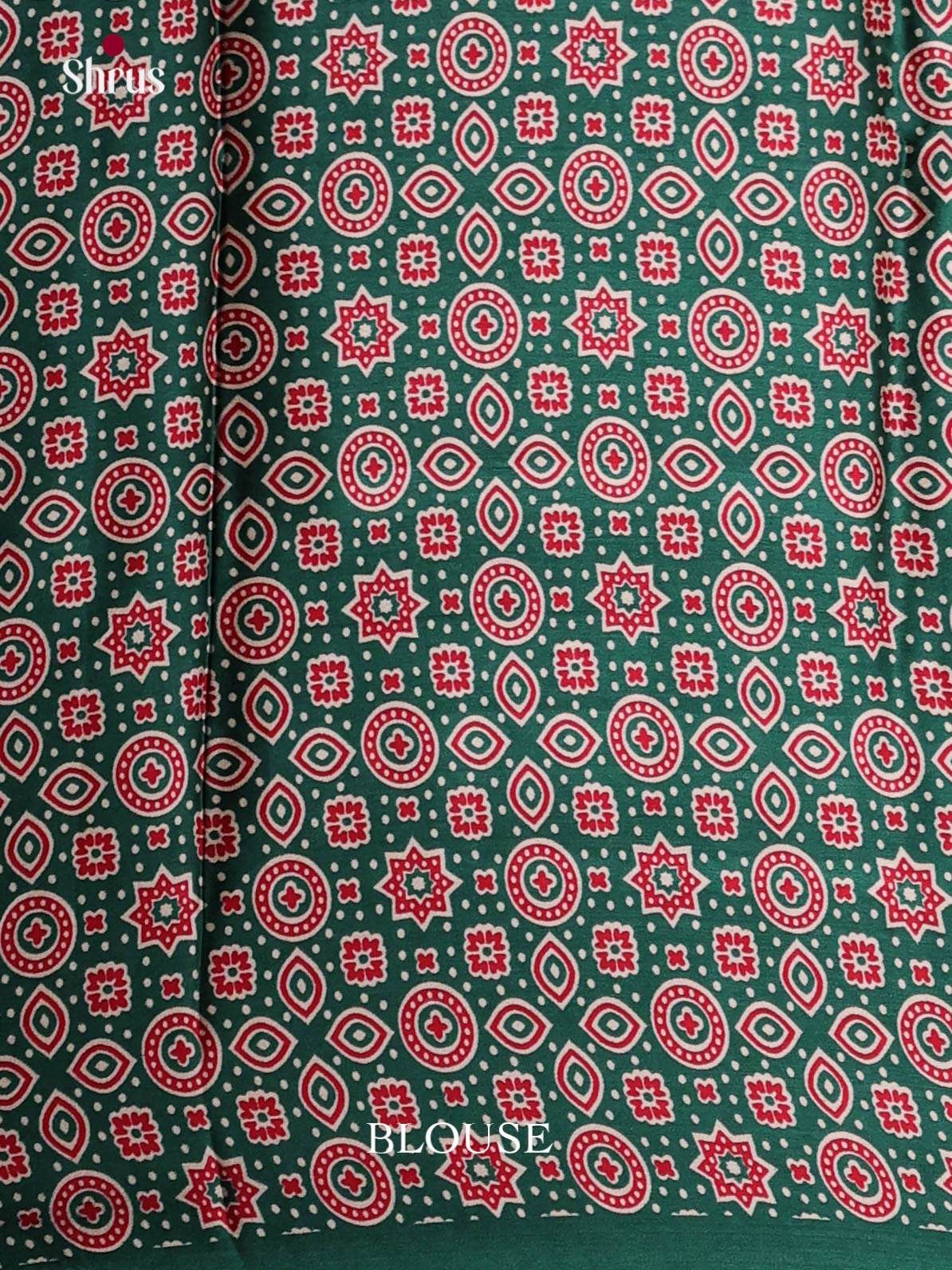 Cream & Green- Semi Modal Saree