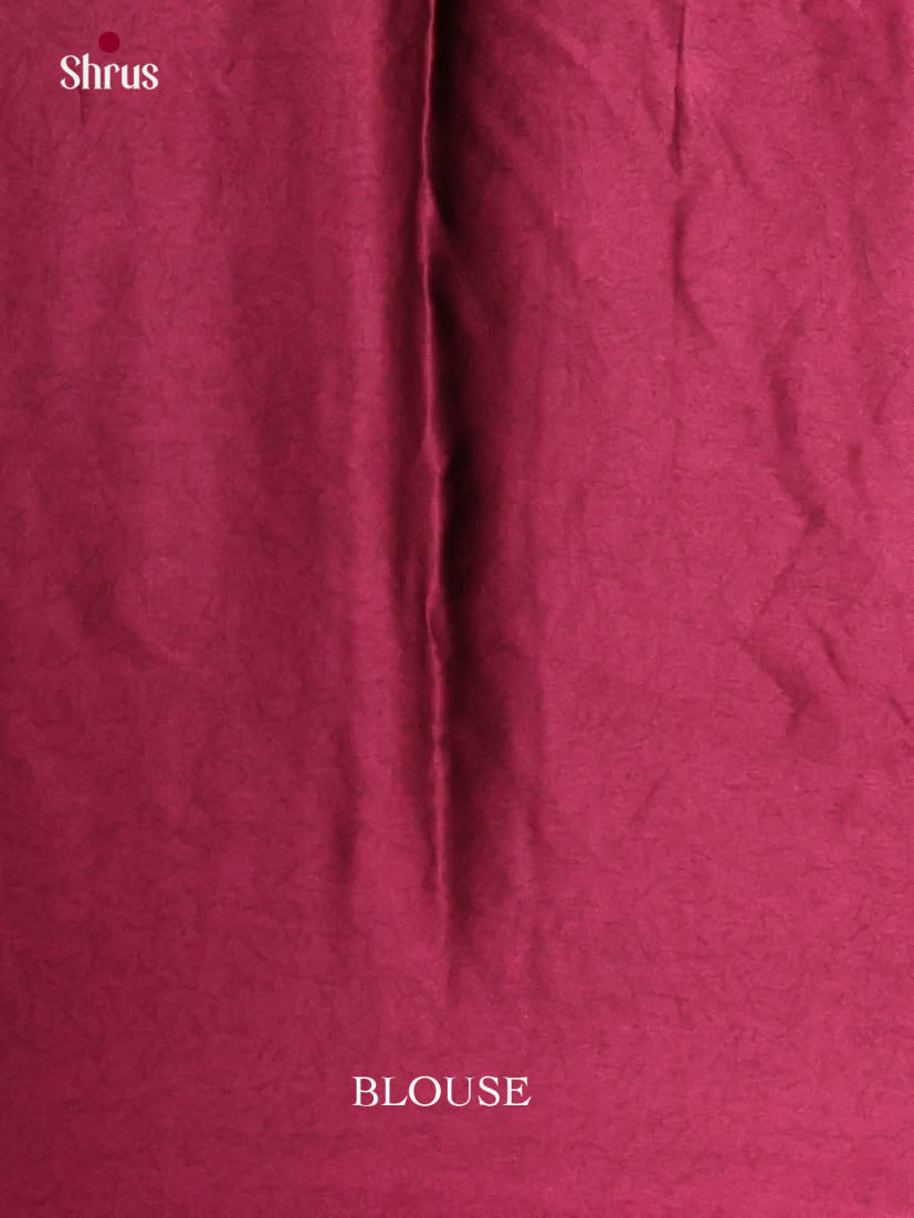 Red & Maroon - Semi Modal Saree