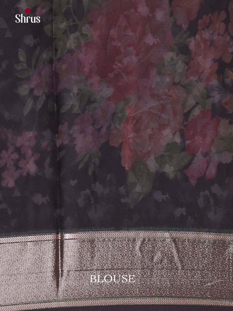 Black - Semi Georgette Saree