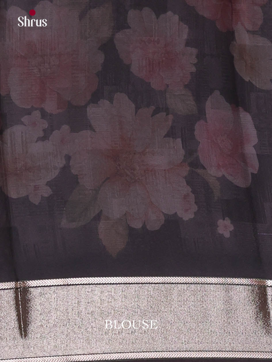 Black- Semi Georgette Saree