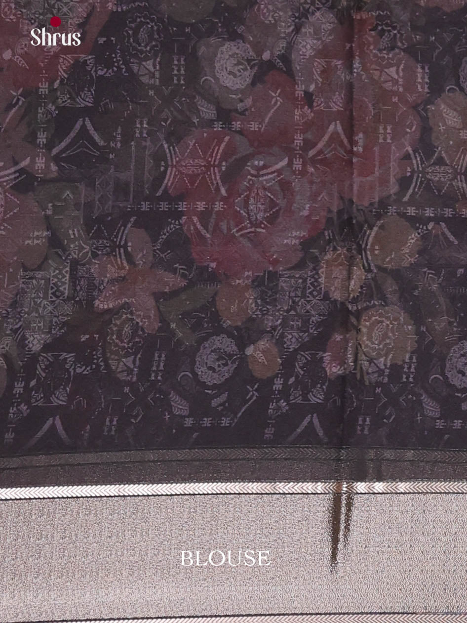 Black - Semi Georgette Saree