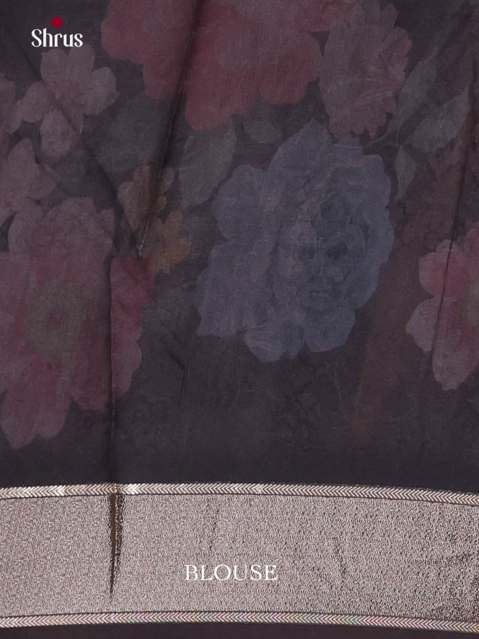 Black - Semi Georgette Saree