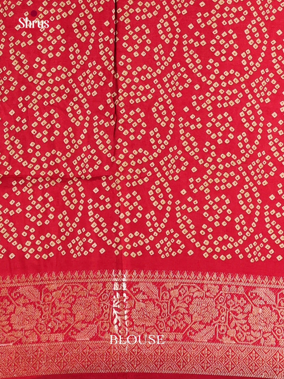 Mustard & Red - Bandhini Saree