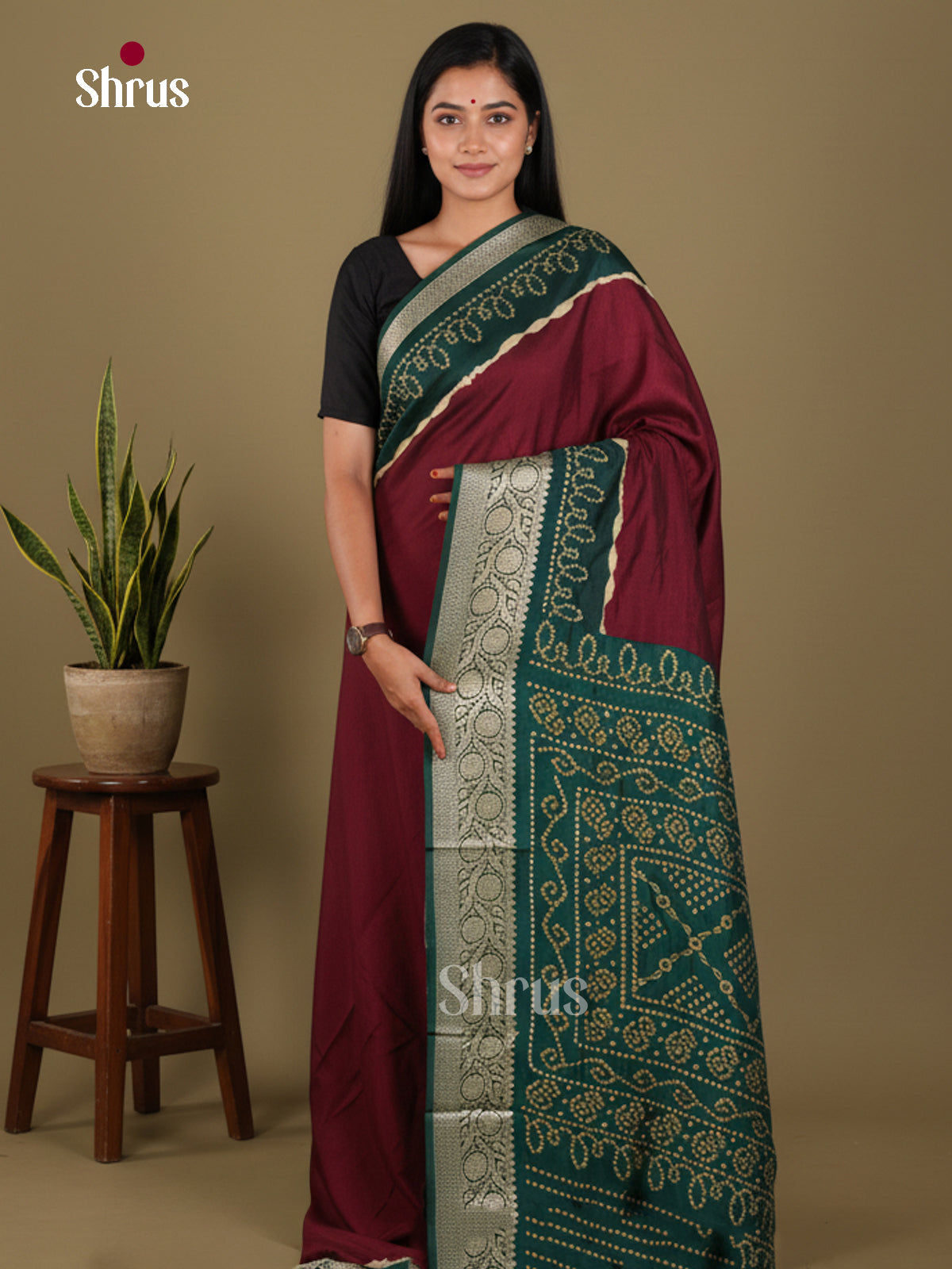 DJS14130 - Bandhini Saree - Shop on Shrus.com