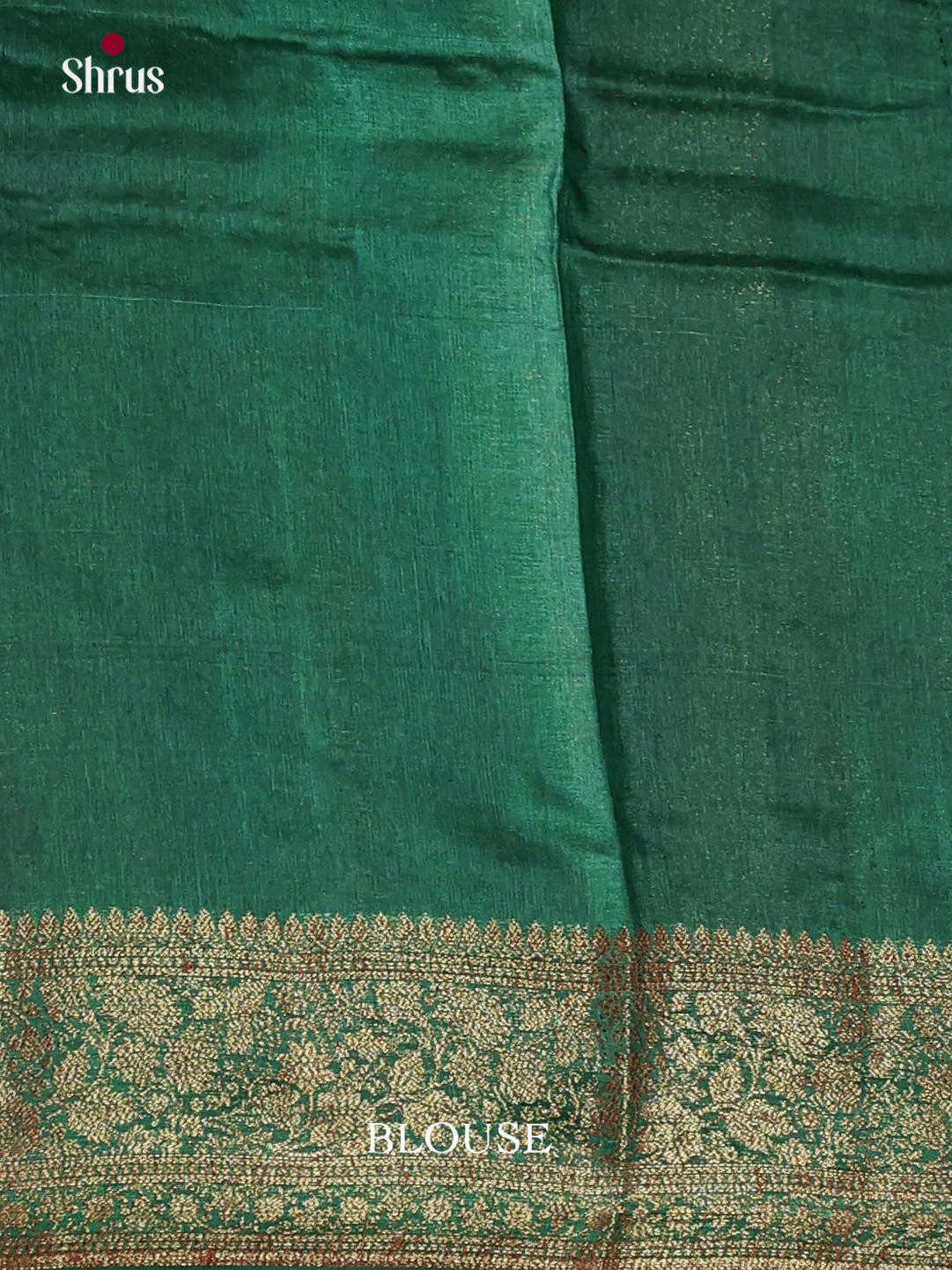 Striking Pink Handloom Tussar Silk Saree With Gold Motifs & Green Pallu