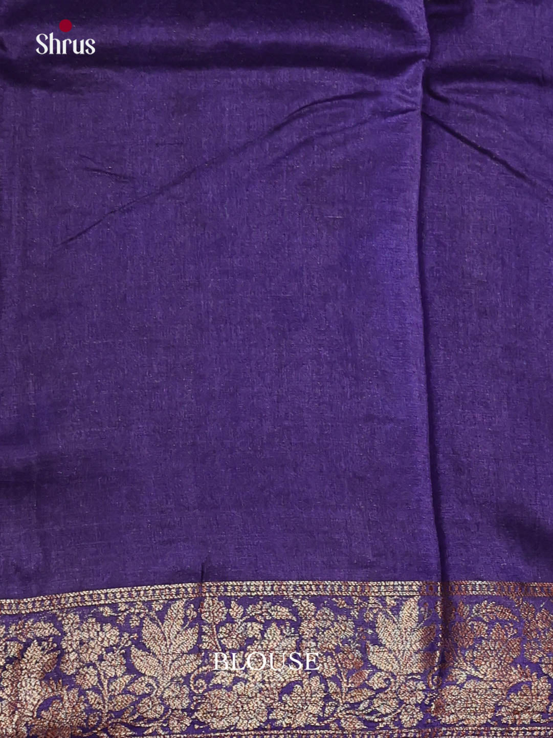 Dazzling Red Handloom Tussar Silk Saree With Zari Buttis & Navy Blue Pallu