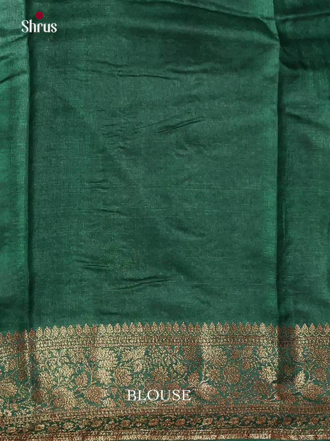 Captivating Red Handloom Tussar Silk Saree With Gold Motifs & Green Pallu
