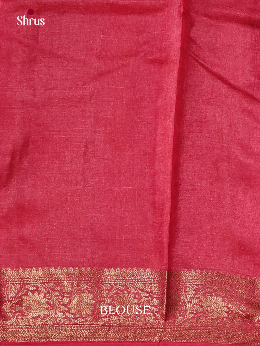 Magnificent Purple Handloom Tussar Silk Saree With Golden Floral Vines & Red Pallu