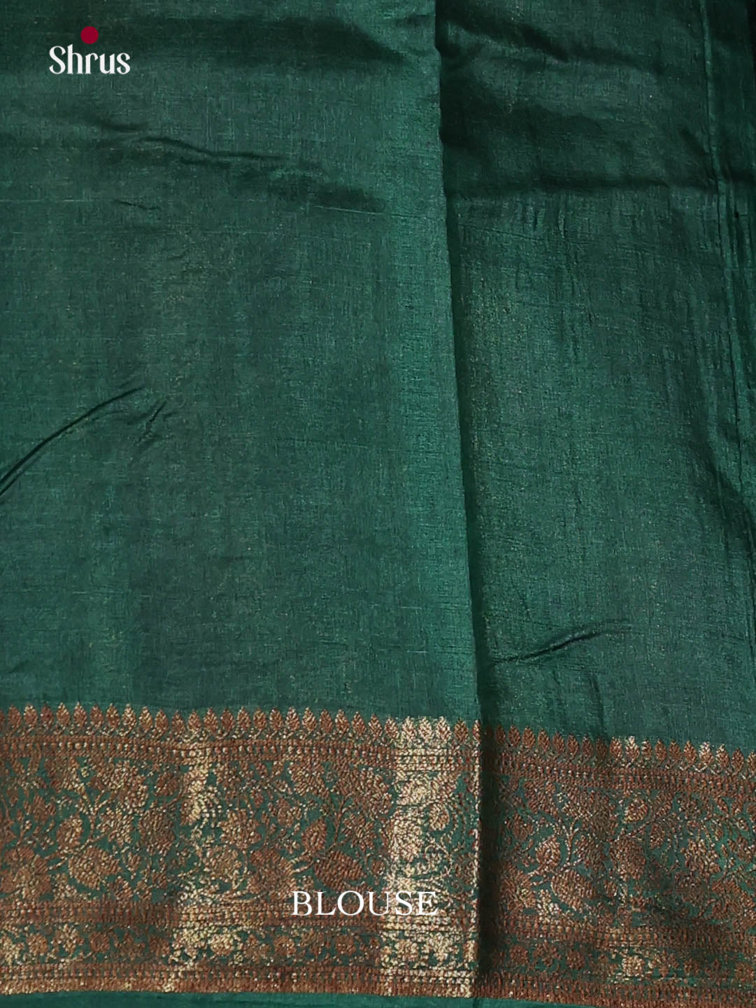 Opulent Orange Handloom Tussar Saree With Floral Motifs & Green Zari Pallu