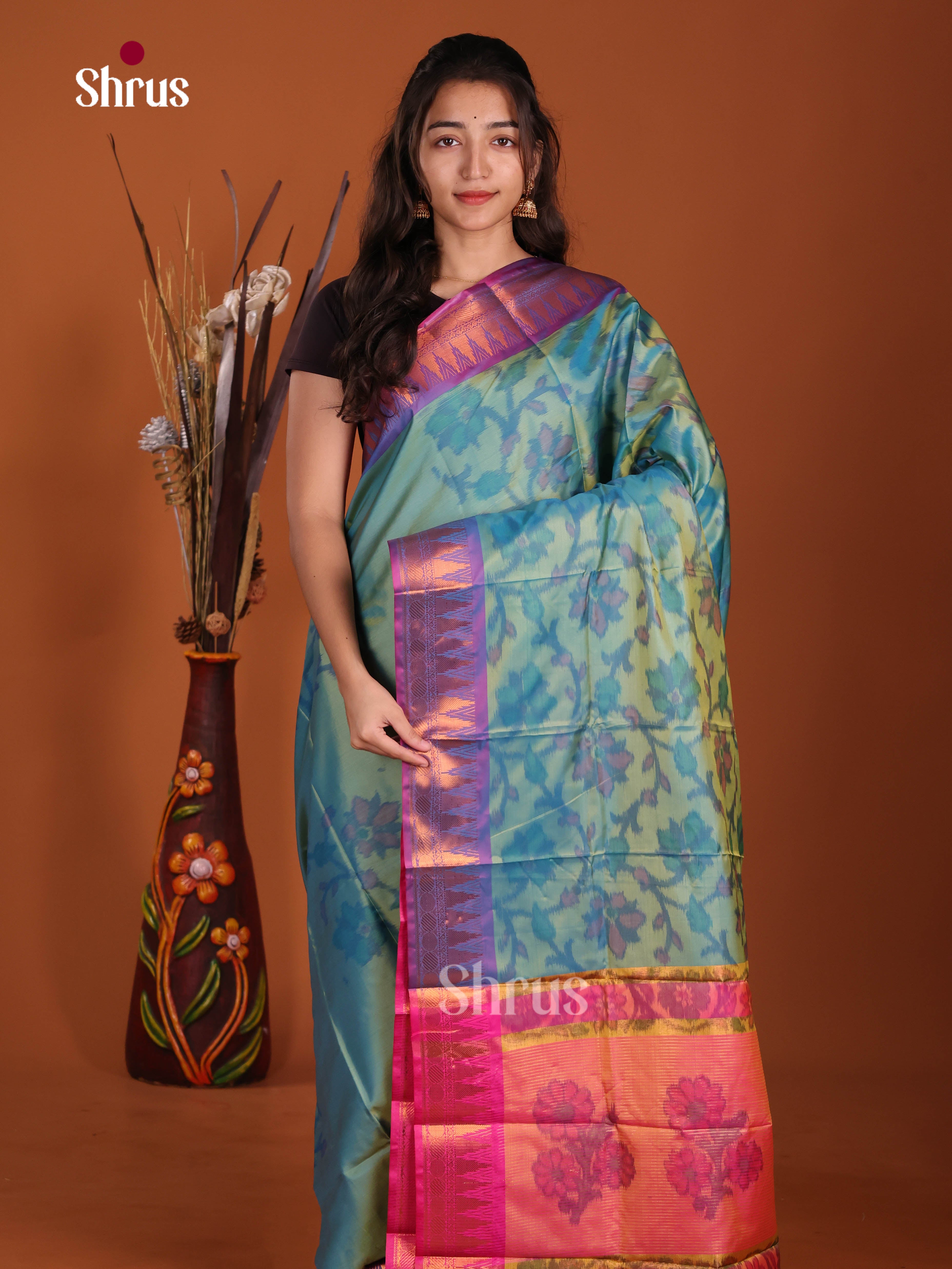 DJS15019 - Semi Pochampally Saree