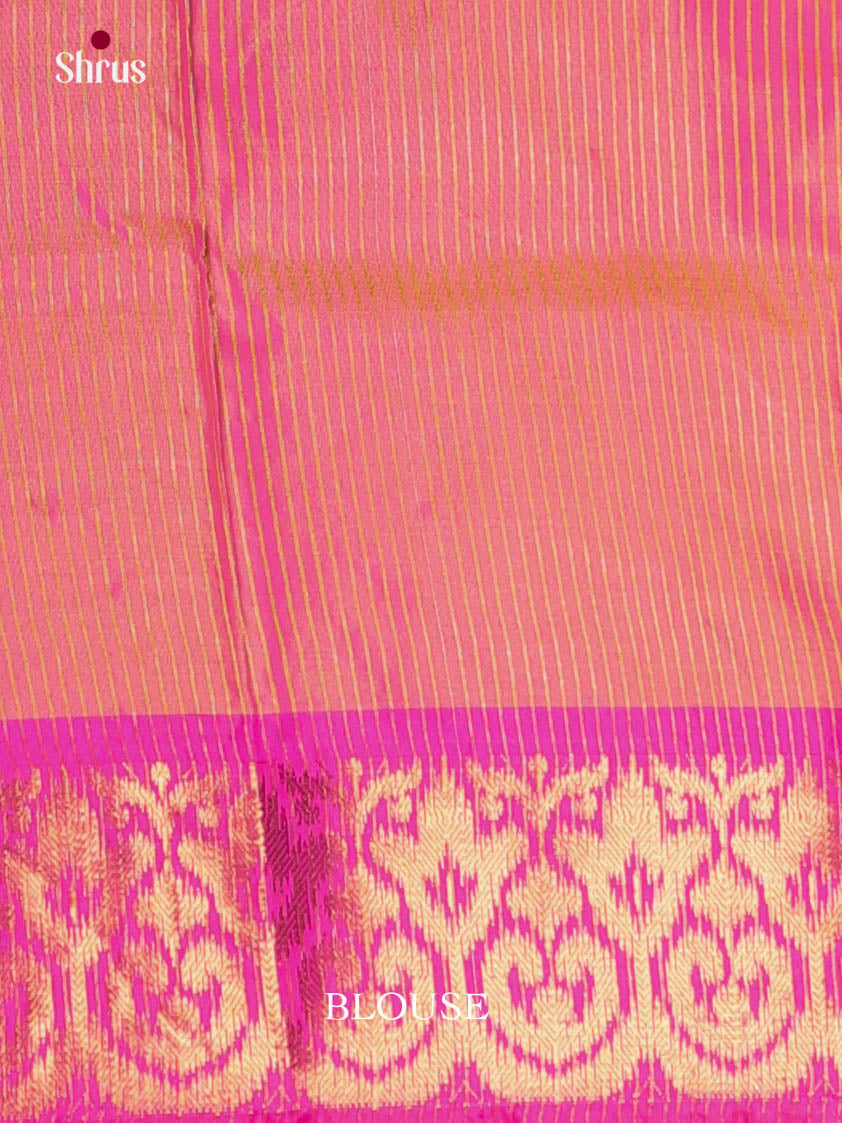 Green & Pink - Semi Pochampally Saree