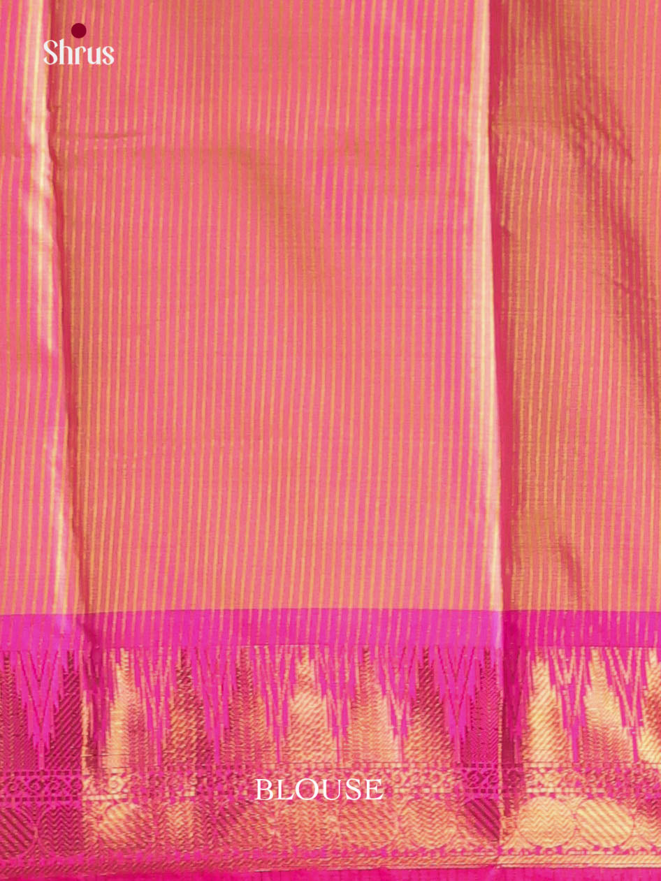Green & Pink - Semi Pochampally Saree