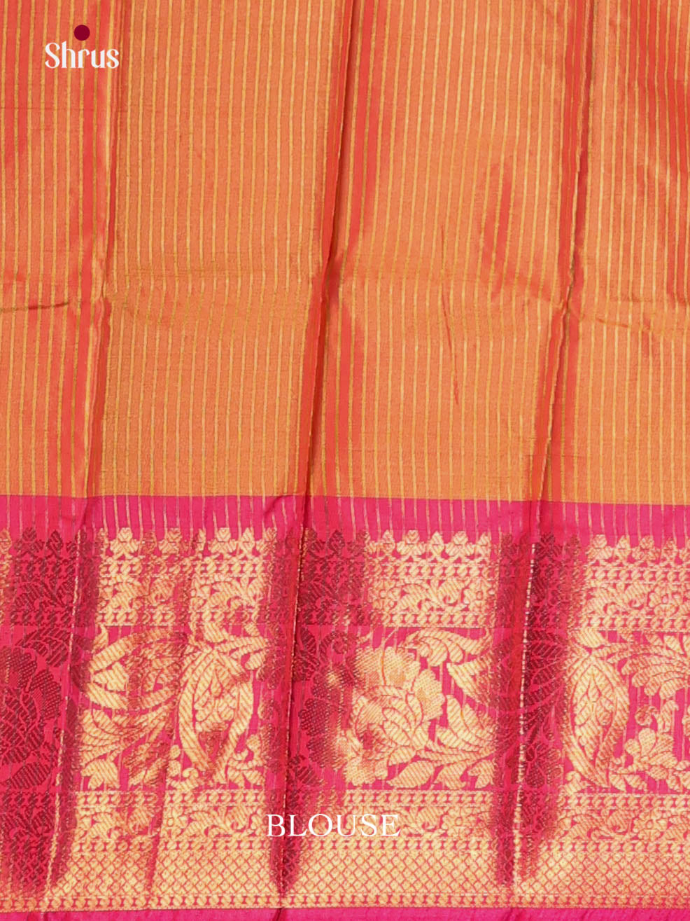 Pink & Orange - Semi Pochampally Saree