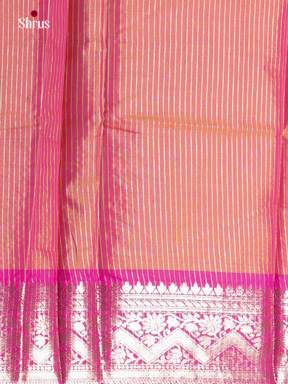 Green & Pink- Semi Pochampally Saree