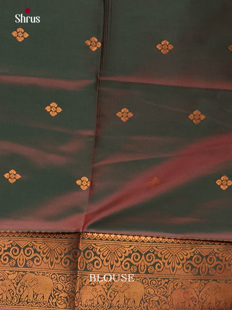 Onion Peel & Brown - Semi Softsilk Saree