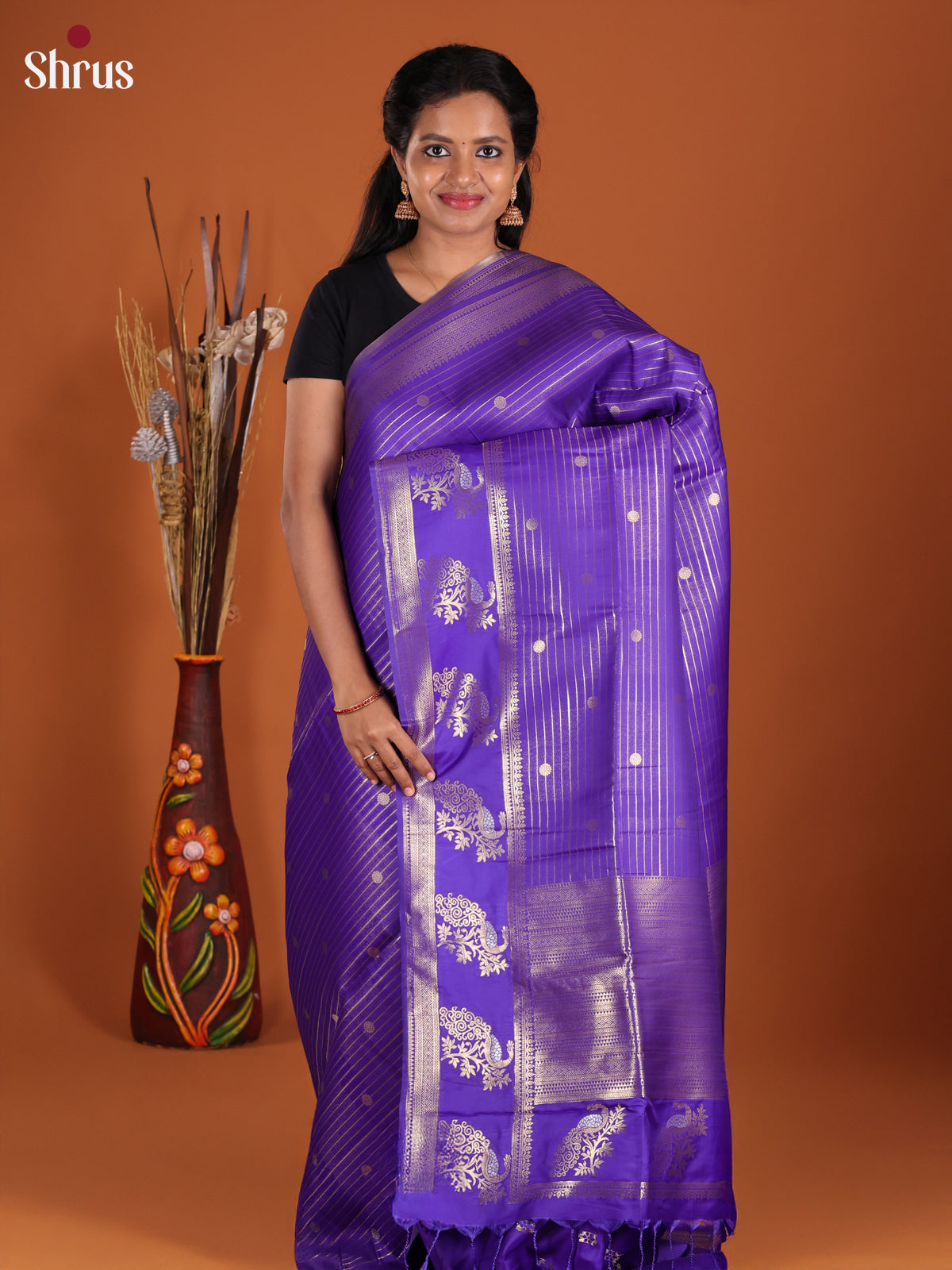 Blue - Semi Softsilk Saree
