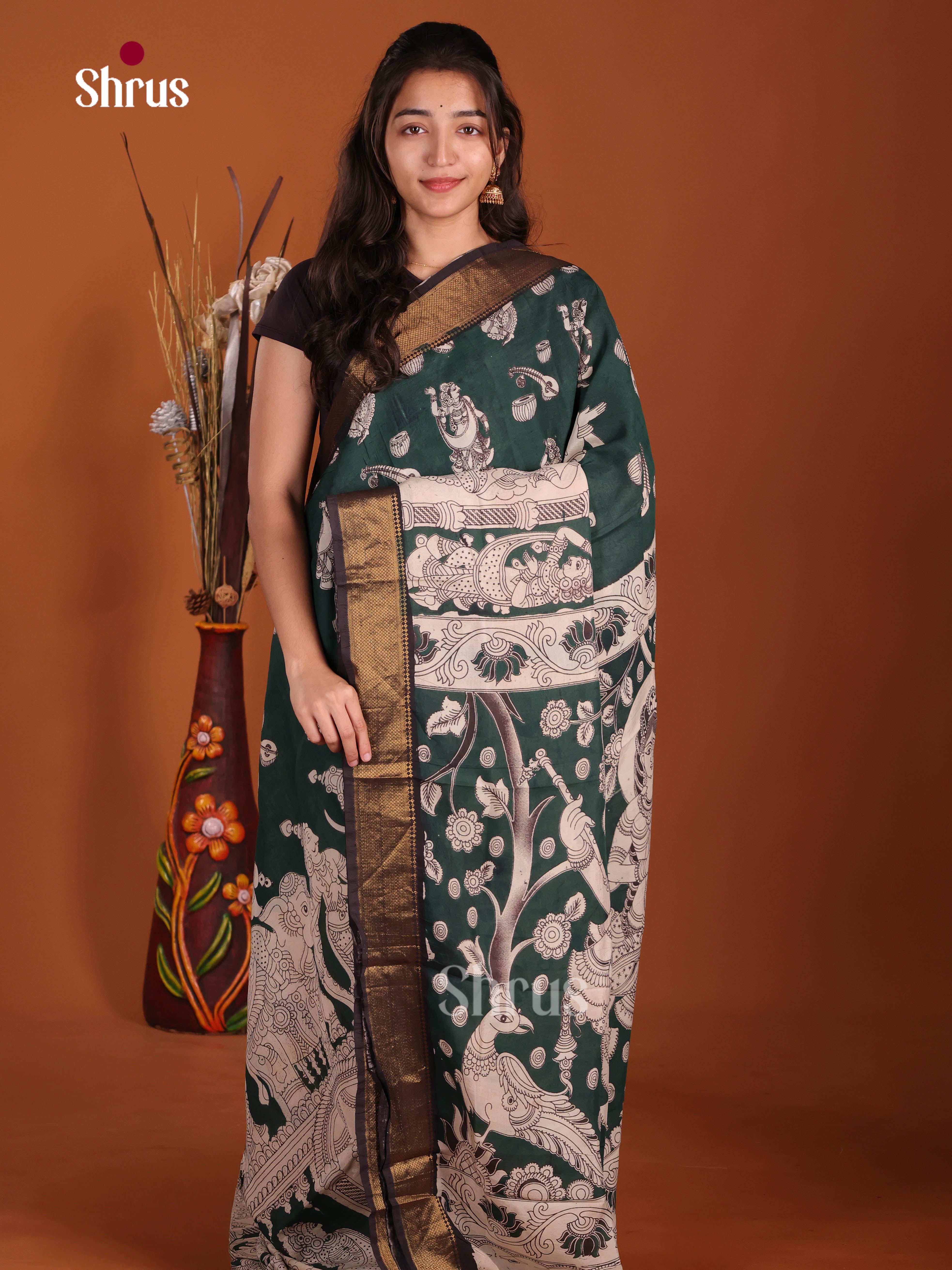DJS17100 - chennur-kalamkari Saree